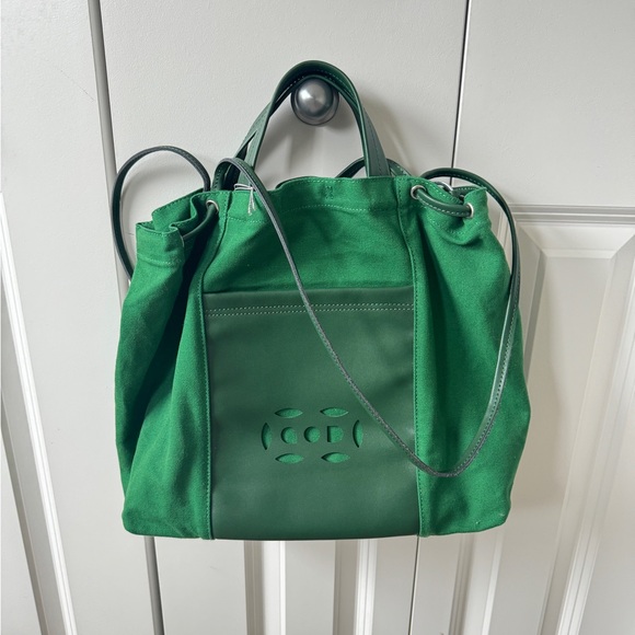 NWT ๐ Good of desire (G.O.D) mailbox fabric green tote - Picture 4 of 4